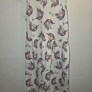 H&M Kids Dress with Unicorn Print - White and Multicolor
